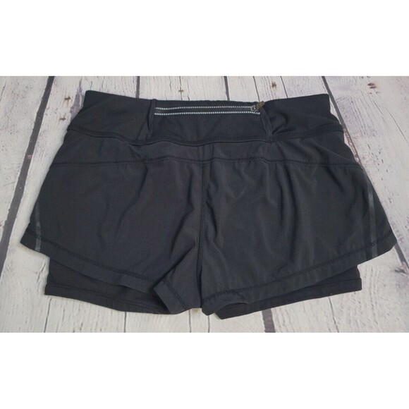 Athleta Womens Pulse 2 in 1 Shorts XS Workout Lined Black Running Athletic - Picture 4 of 6